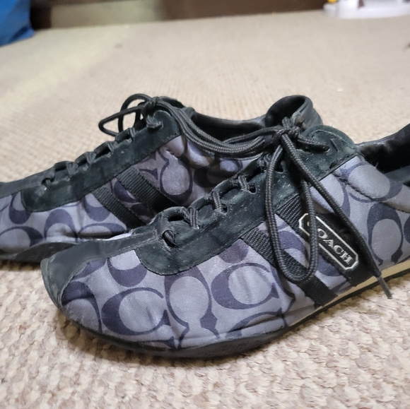 Coach Kate sneaker black suede size 10m - Picture 9 of 10